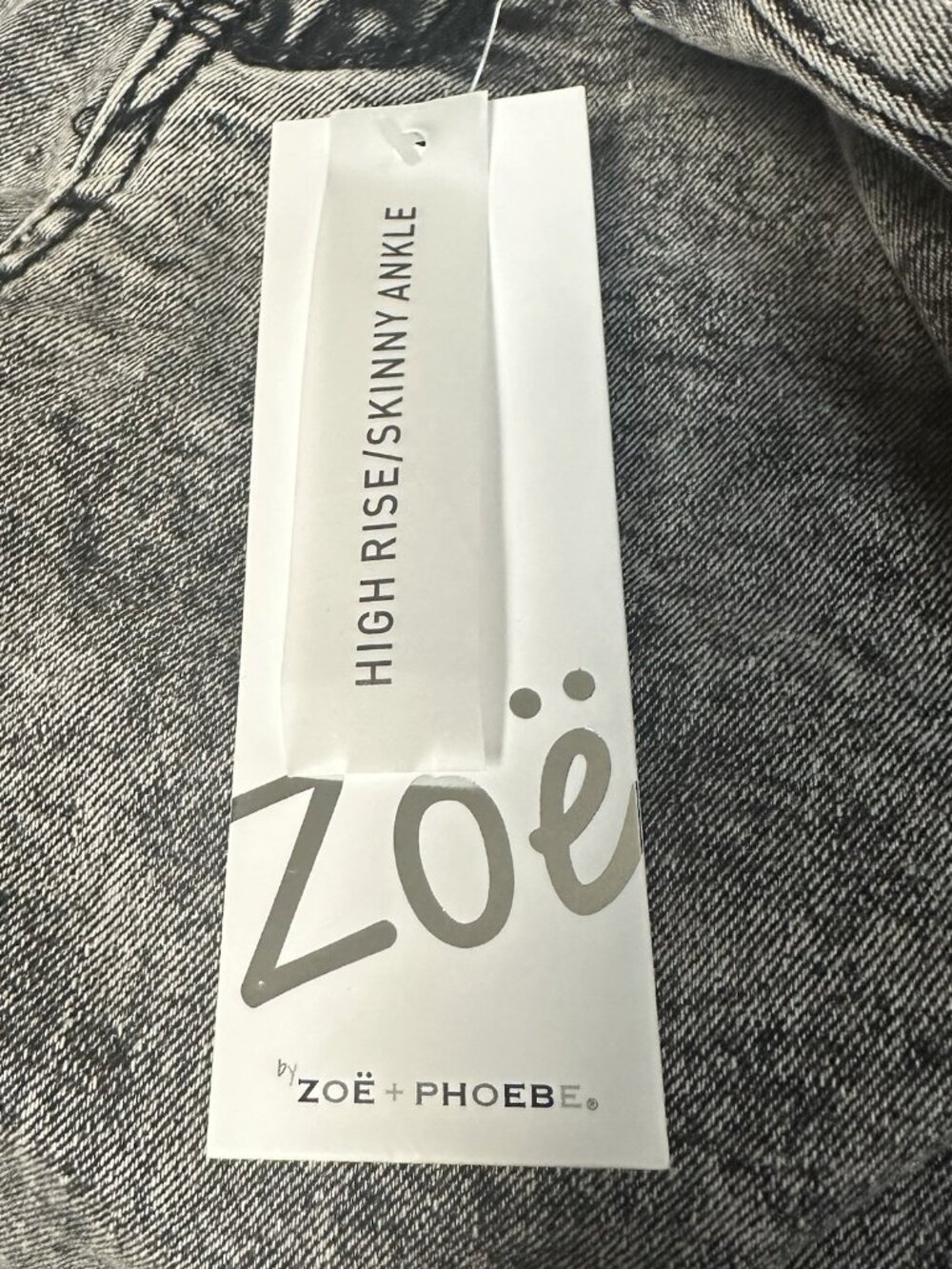Zoe Phoebe High Rise Skinny Grey Wash Jeans Women’s Size 1 - Picture 13 of 15